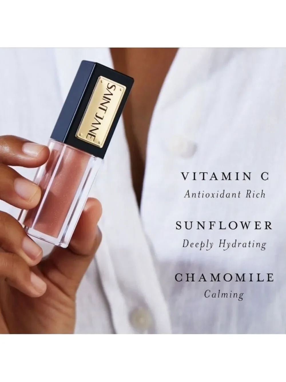 Saint Jane NECTAR Lip Shine Longwear Hydration Lip Oil | NEW | Golden Peach